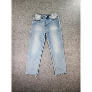 Driftwood Jeans Womens 27x27 Royce Light Wash Denim Raw Hem High Rise‎
